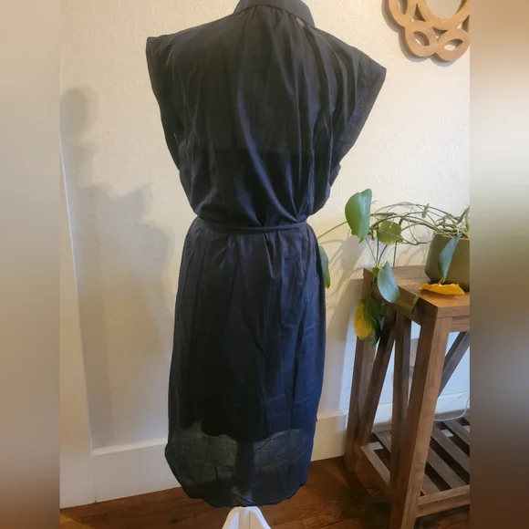 Banana Republic Voile Shirtdress | Navy | Size M - Picture 3 of 5